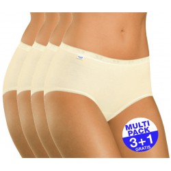 Sloggi Basic+ Midi (3+1 GRATIS) - u betaalt 3 slips en krijgt er 4 - ivoor - uw voordeel : 14.90 €