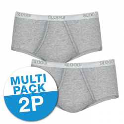 Sloggi Men Basic Heren Maxi 2-Pack Grijs