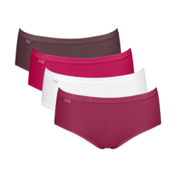 Sloggi Basic+ Dames Midi Slip Dames - 4-Pack Multiple Colours - 0033