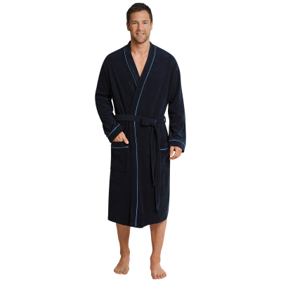 Schiesser Heren Badjas Donkerblauw