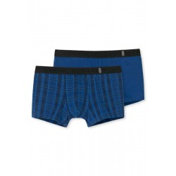 Schiesser heup short 95/5 - 2-pack (set van 2 shorts) -1 effen/1 ruit - 154305