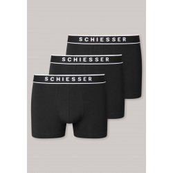Schiesser heren short 95/5 3-pack zwart Schiesser heren short 95/5 3-pack zwart