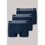 Schiesser heren short 95/5 3-pack donkerblauw