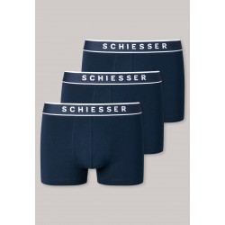 Schiesser heren short 95/5 3-pack donkerblauw Schiesser heren short 95/5 3-pack donkerblauw