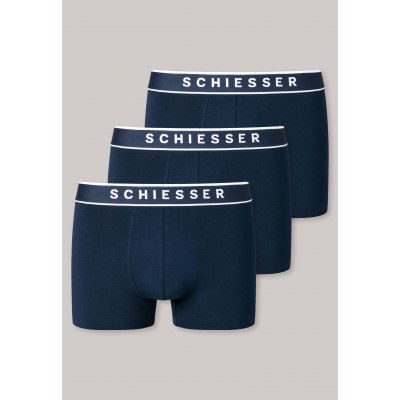 Schiesser heren short 95/5 3-pack donkerblauw