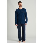 Schiesser Extra lang heren pyjama - donkerblauw