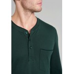 Schiesser heren pyjama V hals extra lang - dark green