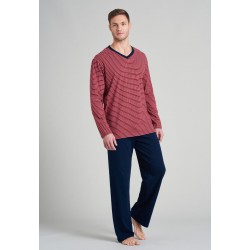 Pyjama lang V-hals strepen Fashion Nightwear Pyjama lang V-hals strepen Fashion Nightwear