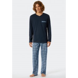 Schiesser heren pyjama donkerblauw - comfort fit Schiesser heren pyjama donkerblauw - comfort fit