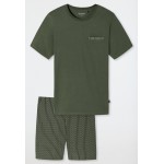 Schiesser Heren Pyjama kort V-hals-Fashion Nightwear