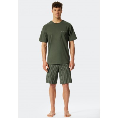 Schiesser Heren Pyjama kort V-hals-Fashion Nightwear