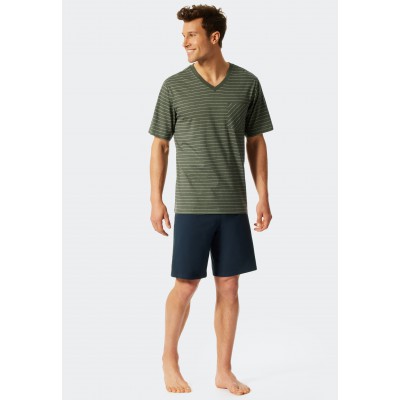 Schiesser Heren Pyjama  korte broek  