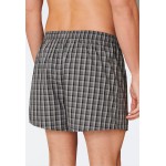 Schiesser boxershorts geweven stof 2-pack zwart geruit - Multipack