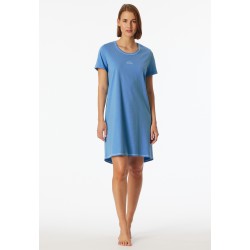 Schiesser slaapshirt korte mouw  lichtblauw - Casual Essentials