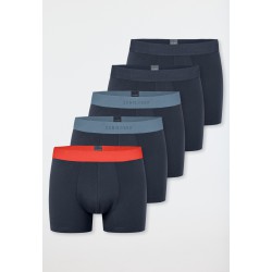 Schiesser Short 5 stuks Organic Cotton geweven elastische tailleband donkerblauw 