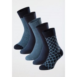 Schiesser Herensokken set van 5 blijf fris meerkleurig "Bleubird"