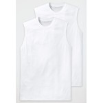 Schiesser mouwloos shirt- set van 2 Shirts wit 
