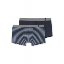 Schiesser heup short 95/5 - 2-pack (set van 2 shorts) - 1 effen / 1 gestreept 
