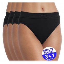 Sloggi Double Comfort Tai (3+1 GRATIS) - u betaalt 3 slips en krijgt er 4 - zwart - uw voordeel : 14,99 €