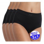 Sloggi Double Comfort Maxi (3+1 GRATIS) - u betaalt 3 slips en krijgt er 4 - zwart - uw voordeel : 14,99 €