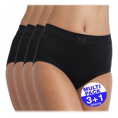 Sloggi Double Comfort Maxi (3+1 GRATIS) - u betaalt 3 slips en krijgt er 4 - zwart - uw voordeel : 14,99 €