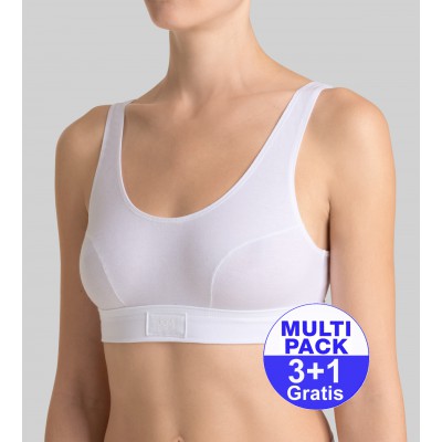 Sloggi Double Comfort Top - 3 + 1 Gratis - Wit - uw voordeel : 21,99 €