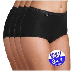 Sloggi Basic+ Maxi (3+1 GRATIS) - u betaalt 3 slips en krijgt er 4 -  zwart  - uw voordeel : 14.99 €