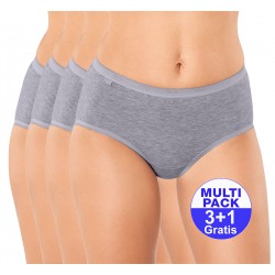 Sloggi Basic+ Midi (3+1 GRATIS) - u betaalt 3 slips en krijgt er 4 - grijs - uw voordeel : 14.90 €