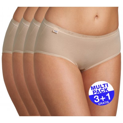 Sloggi Basic+ Midi (3+1 GRATIS) - u betaalt 3 slips en krijgt er 4 - huidskleur - uw voordeel : 14.90 €