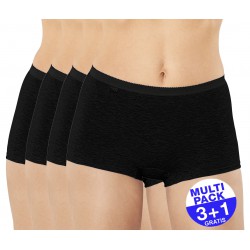Sloggi Basic+ Short (3+1 GRATIS) - u betaalt 3 shorts en krijgt er 4 - zwart - uw voordeel : 14.99 €