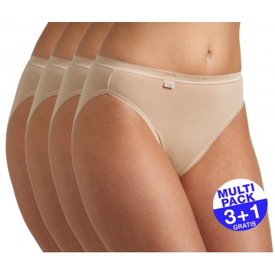 Sloggi Basic+ Tai (3+1 GRATIS) - u betaalt 3 slips en krijgt er 4 - huidskleur - uw voordeel : 14.99 €