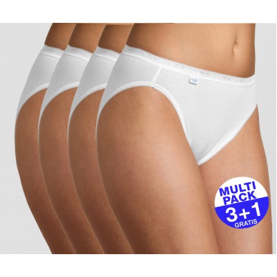 Sloggi Basic+ Tai (3+1 GRATIS) - u betaalt 3 slips en krijgt er 4 - wit - uw voordeel : 14.99 €