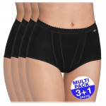 Sloggi Control Maxi 4-pack (3+1 GRATIS) - u betaalt 3 slips en krijgt er 4 - zwart - uw voordeel : 17,99 €