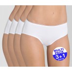 Sloggi Feel Sensational Midi - (3 + 1  Gratis) - u betaalt 3 slips en krijgt er 4 - wit - uw voordeel : 17,90 €