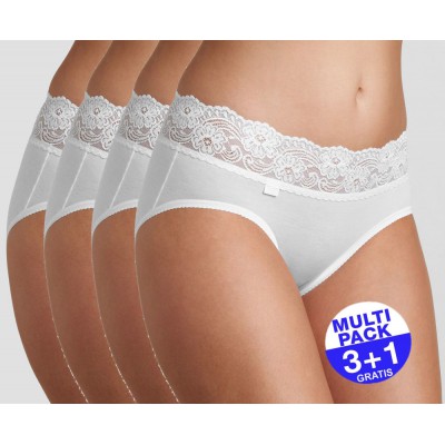 Sloggi Romance Midi  (3+1 GRATIS) - u betaalt 3 slips en krijgt er 4 - wit - uw voordeel : 16.99€