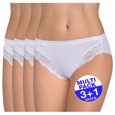 Sloggi Romance Tai  4-pack (3+1 GRATIS) - u betaalt 3 slips en krijgt er 4 - wit - uw voordeel : 16,99 €