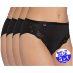 Sloggi Romance Tai  4-pack (3+1 GRATIS) - u betaalt 3 slips en krijgt er 4 - zwart - uw voordeel : 16,99 €