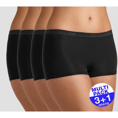 Sloggi Sensual Fresh short (3+1 GRATIS) - u betaalt 3 slips en krijgt er 4 - zwart - uw voordeel : 16,99 €