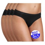 Sloggi Sensual Fresh tai (3+1 GRATIS) - u betaalt 3 slips en krijgt er 4 - zwart - uw voordeel : 16 €