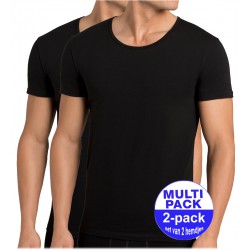 Sloggi men 24/7 T-shirt - Onderhemd met korte mouwen - voordelig 2-pack - zwart