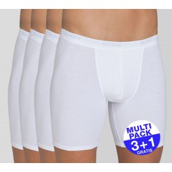 Sloggi men Basic Long (3+1 GRATIS)  - u betaalt 3 longs en krijgt er 4 - wit - uw voordeel : 19 €