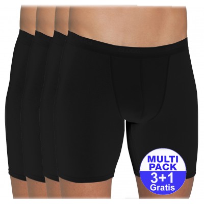 Sloggi men Basic Long (3+1 GRATIS)  - u betaalt 3 longs en krijgt er 4 - zwart - uw voordeel : 19  €