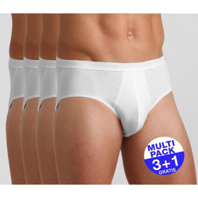 Sloggi slip Basic Midi H (3+1 GRATIS) - u betaalt 3 slips en krijgt er 4 - wit - uw voordeel : 16.99€