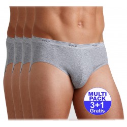 Sloggi slip Basic Midi H  (3+1 GRATIS) - u betaalt 3 slips en krijgt er 4 - lichtgrijs - uw voordeel : 16.99 €