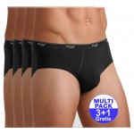 Sloggi slip Basic Midi H (3+1 GRATIS) - u betaalt 3 slips en krijgt er 4 - Zwart - uw voordeel : 16.99€
