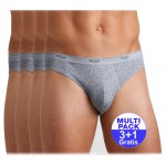 Sloggi men Basic Mini (3+1GRATIS) - u betaalt 3 slips en krijgt er 4 - lichtgrijs - uw voordeel : 16.99 €