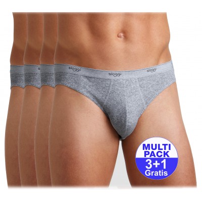 Sloggi men Basic Mini (3+1GRATIS) - u betaalt 3 slips en krijgt er 4 - lichtgrijs - uw voordeel : 16.99 €