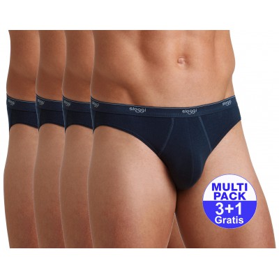 Sloggi men Basic Mini (3+1GRATIS) - u betaalt 3 slips en krijgt er 4 - donkerblauw - uw voordeel : 16.99 €