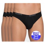 Sloggi men Basic Mini (3+1GRATIS) - u betaalt 3 slips en krijgt er 4 - zwart - uw voordeel : 16.99 €