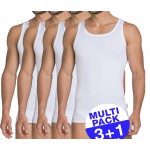 Sloggi men Basic Vest - 10099459 -  (3 + 1 gratis ) - u betaalt 3 onderhemdjes en krijgt er 4 - uw voordeel : 19.99 €